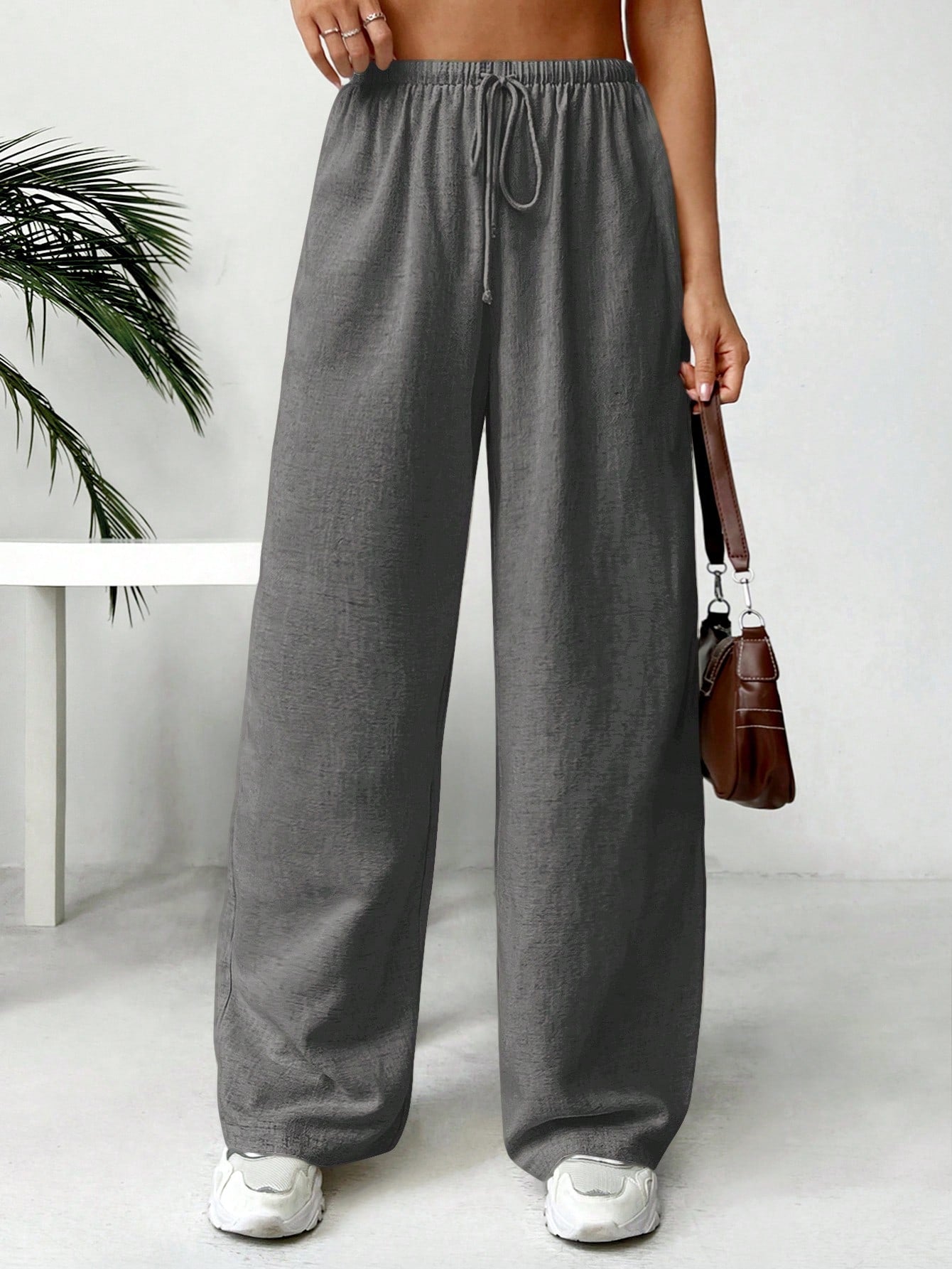 Women's Linen Low Rise Pants