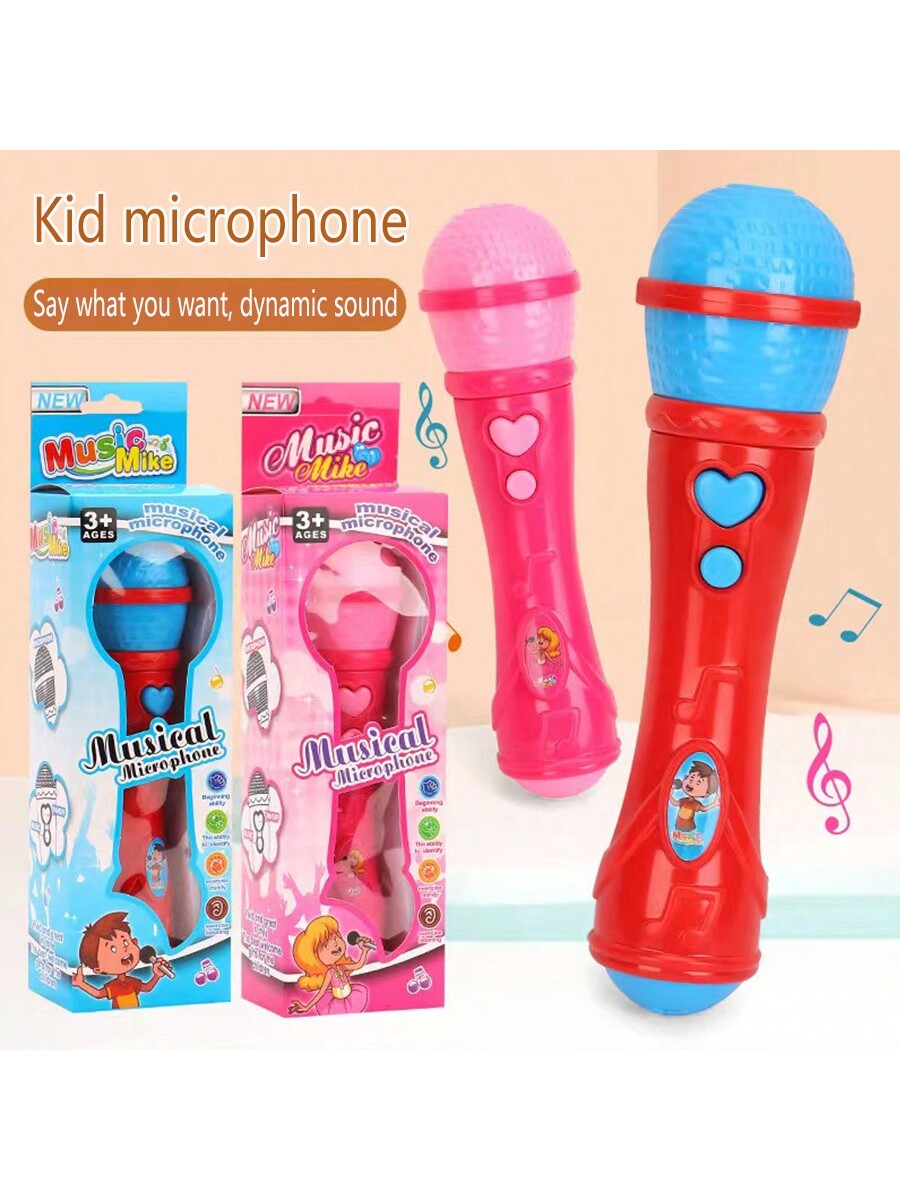 1pc Children Wireless Microphone Music Toy For Singing And Karaoke, Fun And Educational Birthday Gift