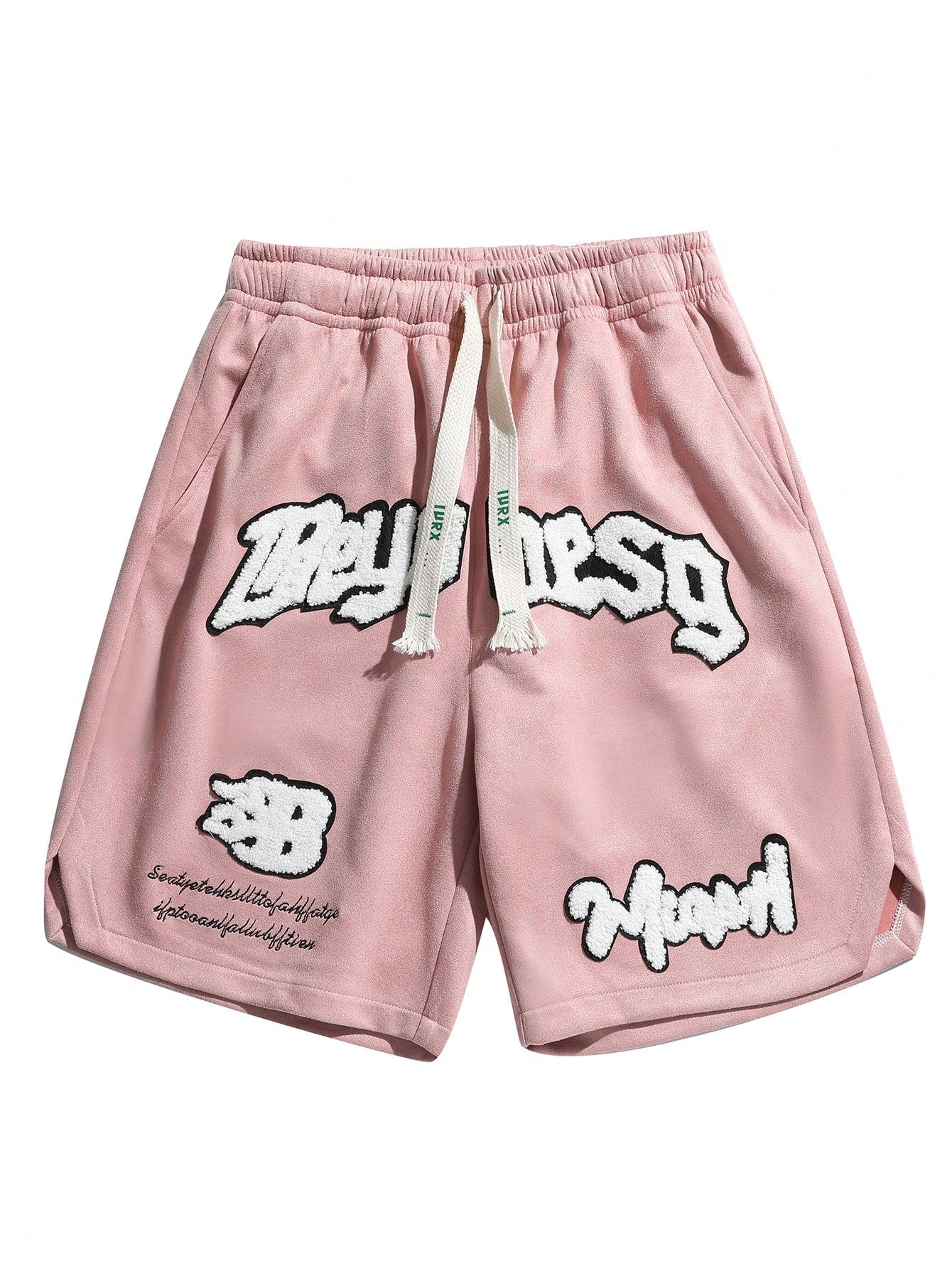 Men's Drawstring Letter Detail Summer Shorts