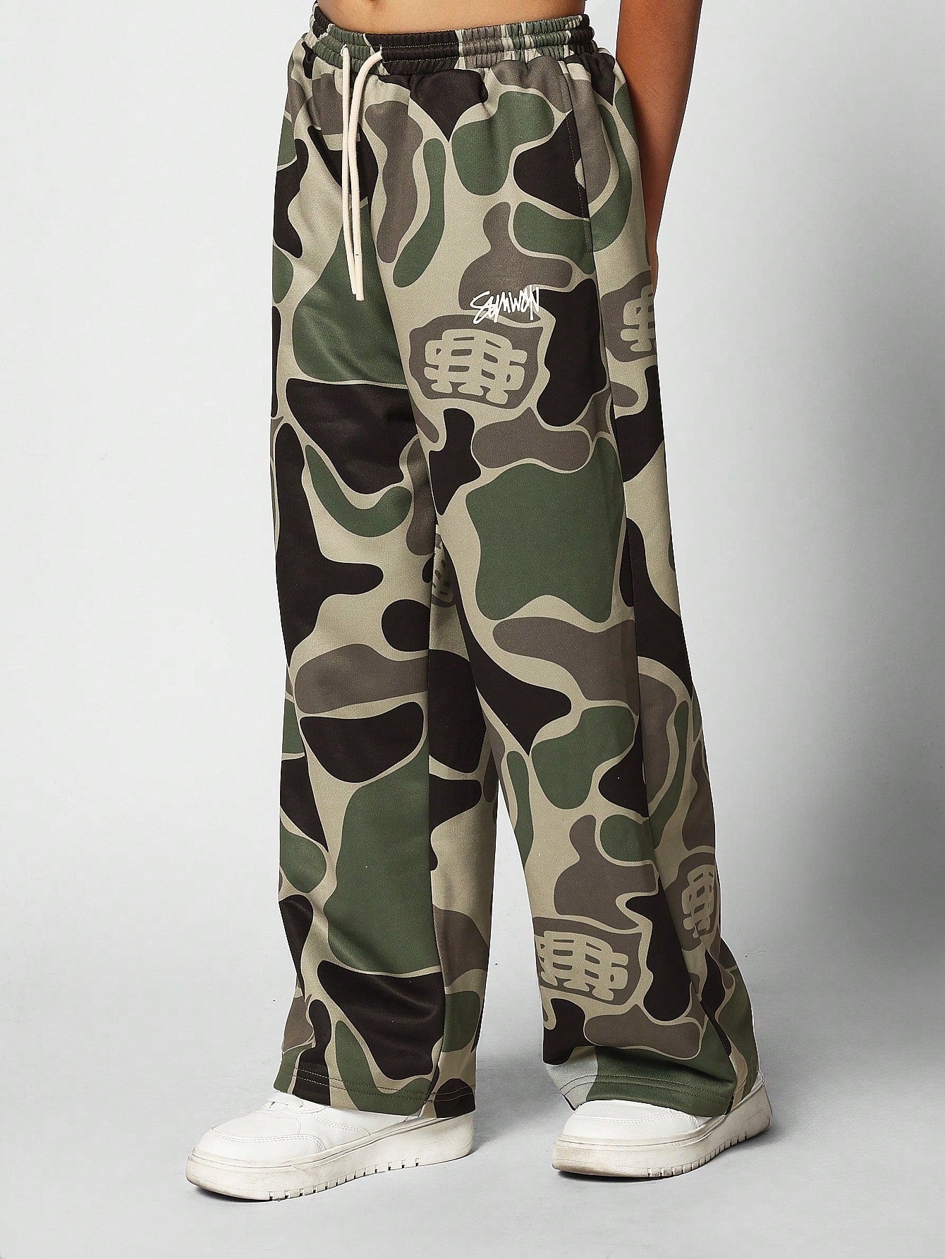 Kids Unisex Wide Leg Fit Jogger With All Over Print Back To School