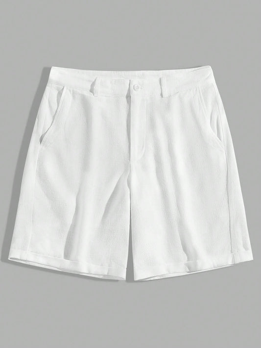 Bizwear Men Spring/Summer Casual Plain Woven Shorts