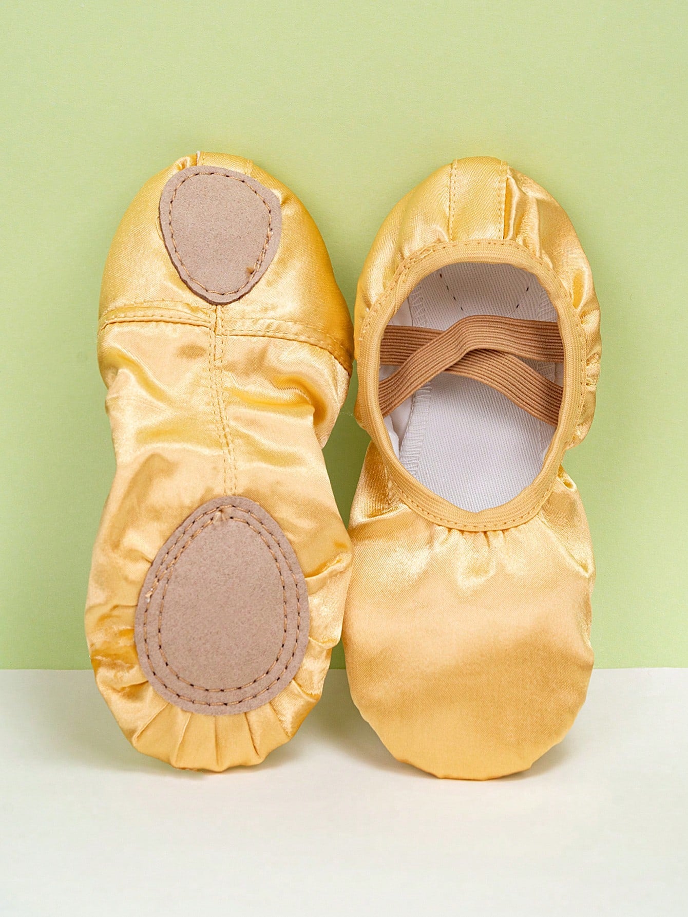 Children Girls Indoor Soft Bottom Princess Ballet Dance Shoes, Training Shoes, Gold