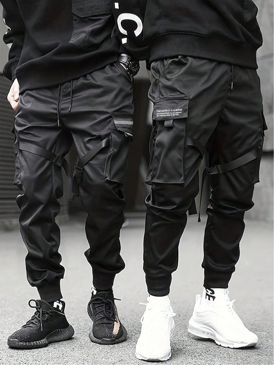 Men 1pc Buckle Strap Detail Flap Pocket Cargo Pants