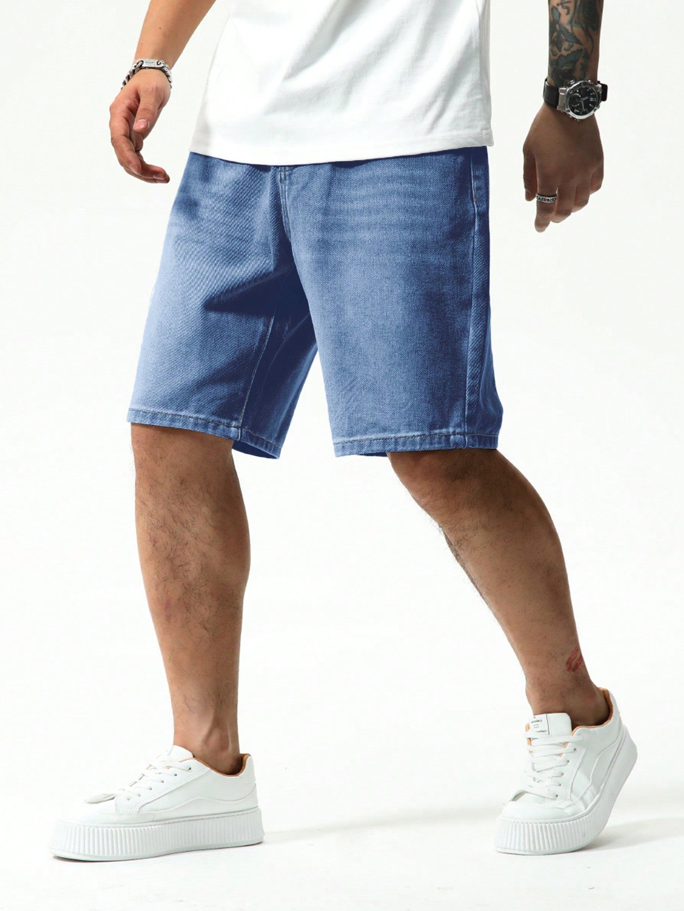 Men's Denim Shorts With Pockets