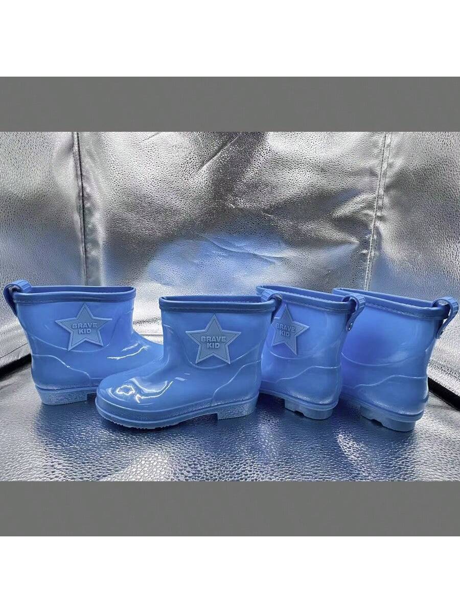 2024 Kids Rain Shoes, Boys And Girls Lightweight PVC Waterproof Rain Boots Students Cute Water Shoes (Two Randomly Distributed Shoe Soles)