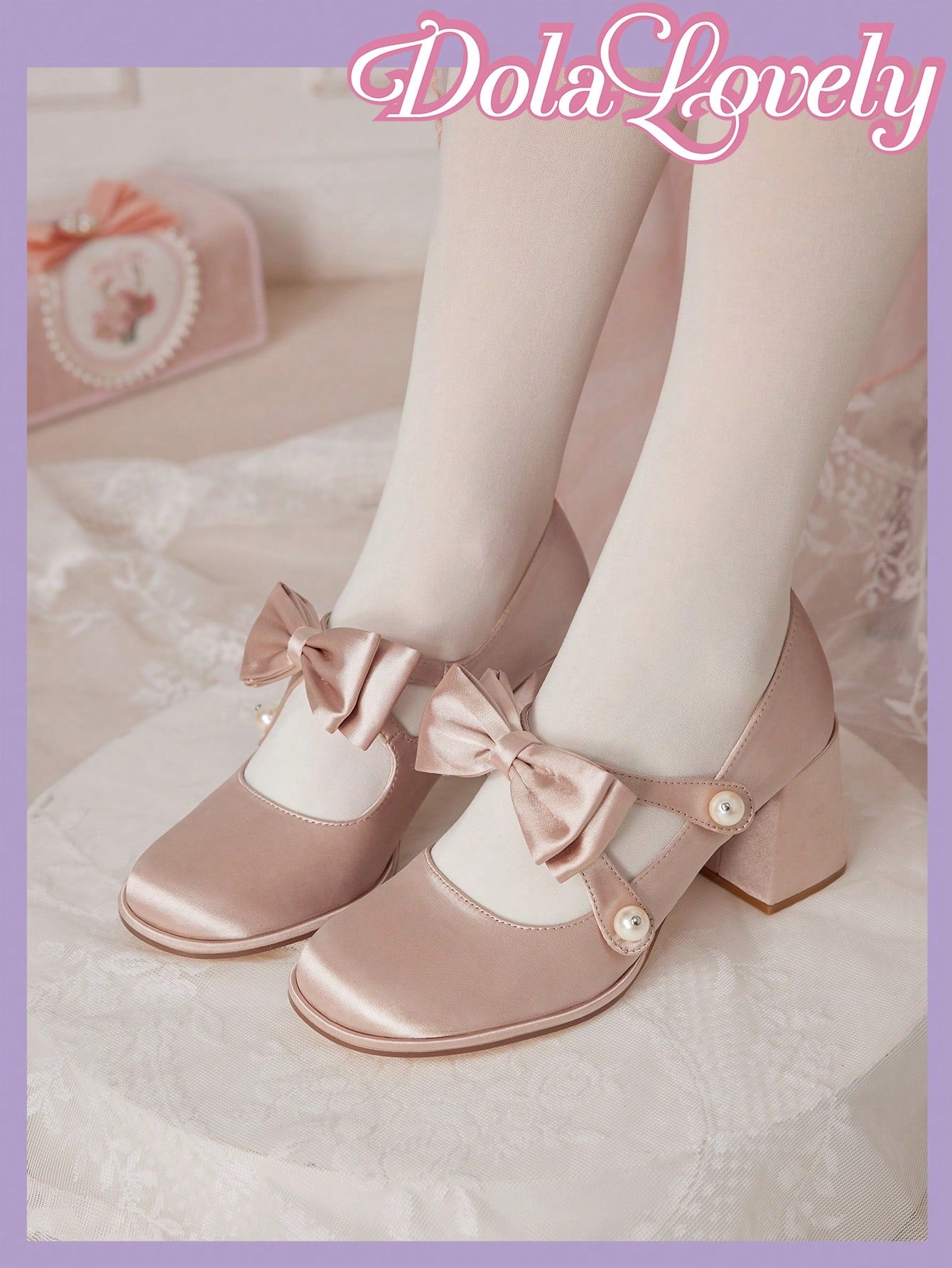 Dola Lovely Fashionable High Heel Shoes With Bowknot