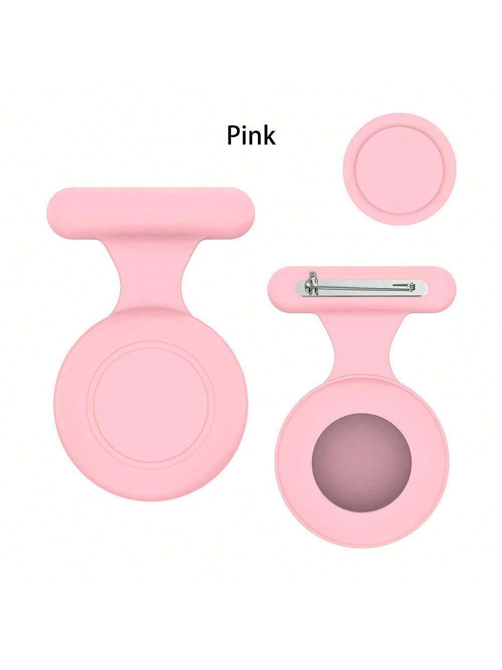 AirTag Holder Compatible With Apple AirTag (1pc/Pack), Hidden AirTag Case With Safety Pin, Suitable For Clothes, AirTag Clip For Kids And Elderly, Soft Silicone, Full Coverage, Scratch-Proof