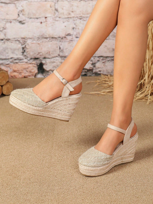 Styleloop Styleloop Spring And Summer Vacation Season Women'S Fashionable Wedge Heels Thick Sole Shoes For All Occasions For Summer Vacation Shoes Summer Sale  Boho Feels Vintage Cottagecore Frenchy Shoes