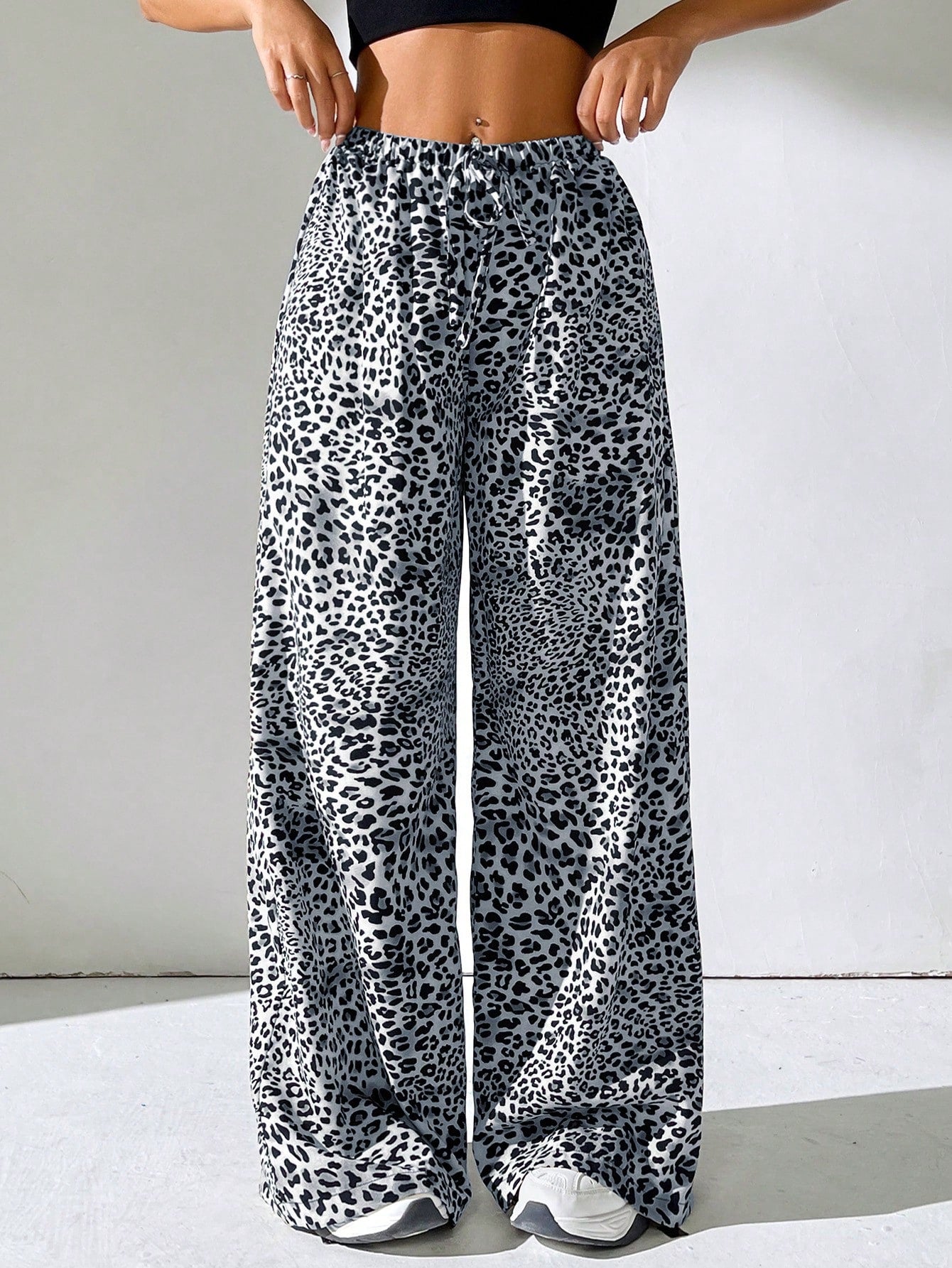 Women's Summer Casual Wide-Legged Pants With Zebra Print