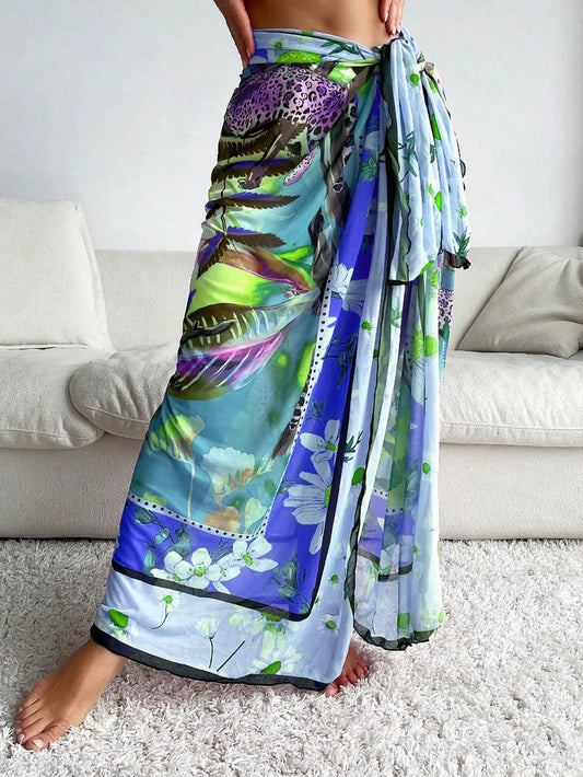 Swim Summer Beach Women's Random Color Printed Cover Up Skirt