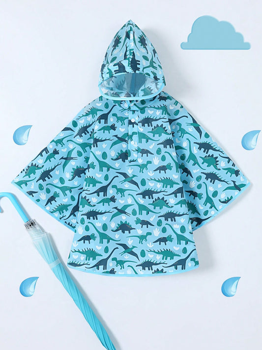 Boys Dinosaur Printed Waterproof Cape