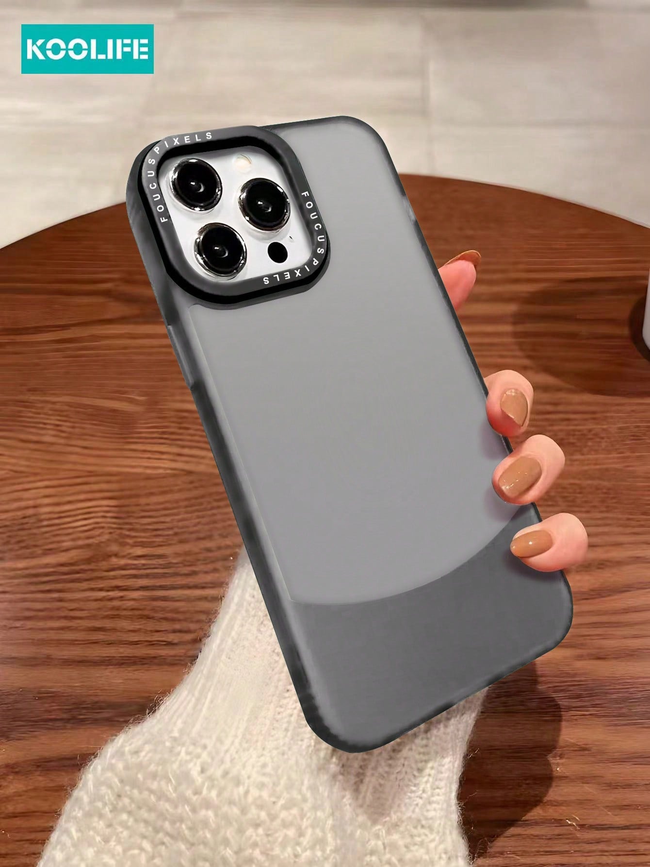 Koolife 1pc Dual Color Transparent TPU+Matte Soft Case Compatible With Apple IPhone 12/12 Pro/12 Pro Max/13/13 Pro/13 Pro Max/14/14 Plus/14 Pro/14 Pro Max/15/15 Pro/15 Pro Max/15 Plus