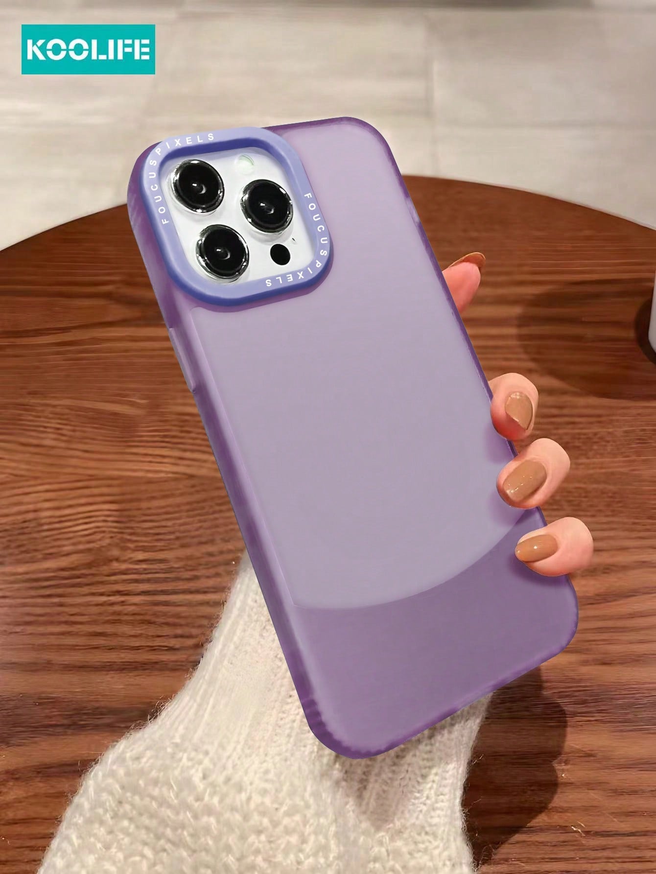 Koolife 1pc Dual Color TPU Transparent + Frosted Soft Case Compatible With Apple IPhone12/12Pro/12ProMax/13/13Pro/13ProMax/14/14Plus/14Pro/14ProMax/15/15Pro/15ProMax/15Plus