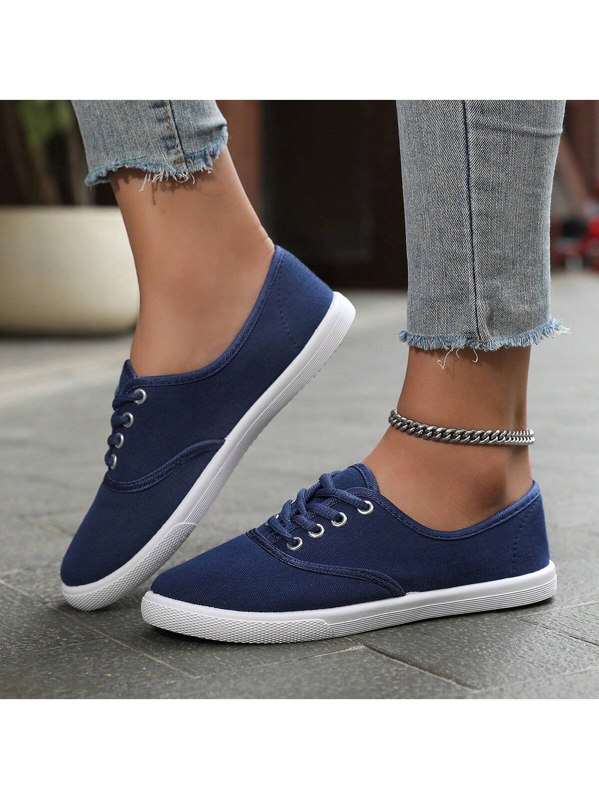 Women's Casual Lightweight Breathable Flat Low-Cut Sports Shoes, Running Shoes And Sneakers