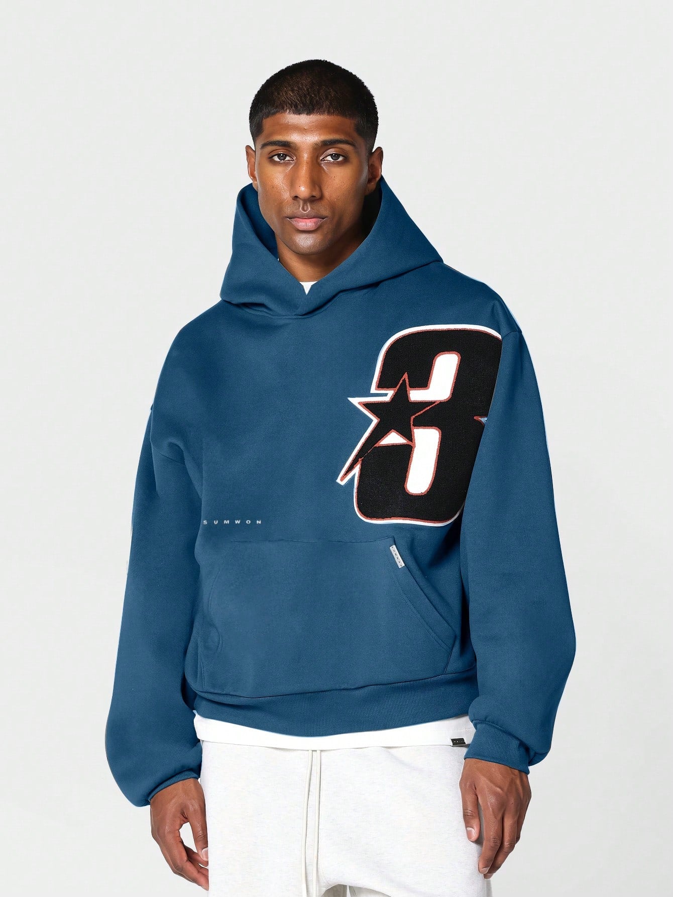 Overhead Hoodie With Applique Embroidery College Ready