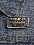 1pc Reputation Music Album Concert Ticket Enamel Pins Custom Music Lover Souvenir Gift Brooch Lapel Pin Badge Jewelry Accessories