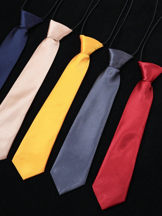 1pc Kids Unisex Pre-Tied Fashionable Necktie For Formal Occasions, Parties, Gatherings