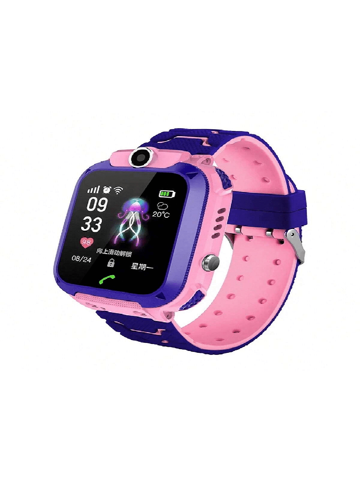 Smart Watch Mobile Phone For Kids- Children Smart Watch For Boys And Girls With SOS Function Requires 2G SIM Card Call, Music MP3 MP4 High-Definition Selfie Camera Calculator Alarm Timer For Boys Girls Students Teenagers Festival Gift