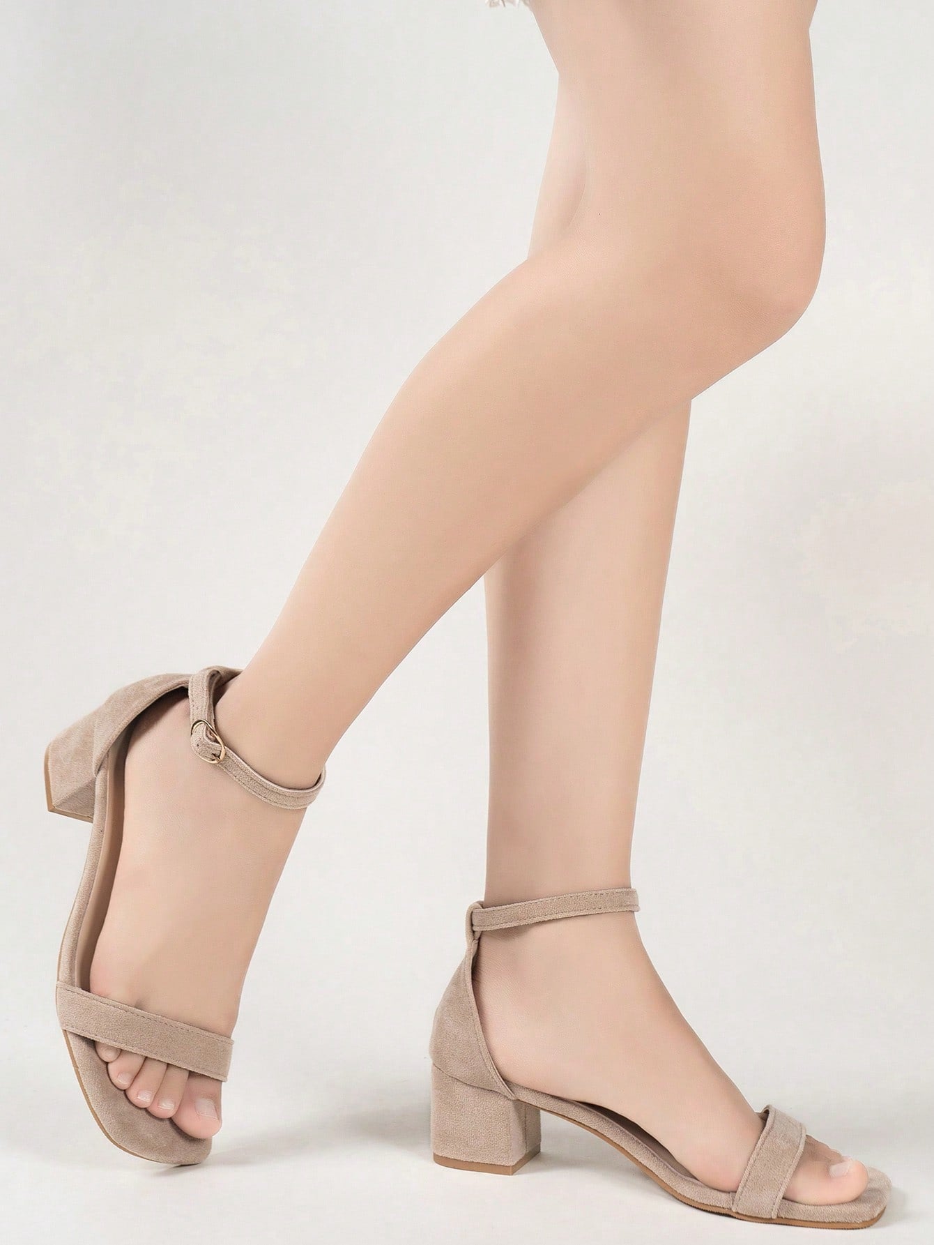 Teen Girls' Summer Shoes With Ankle Strap & Small High Heel, Suitable For Parties, Formal Occasions, And Performances