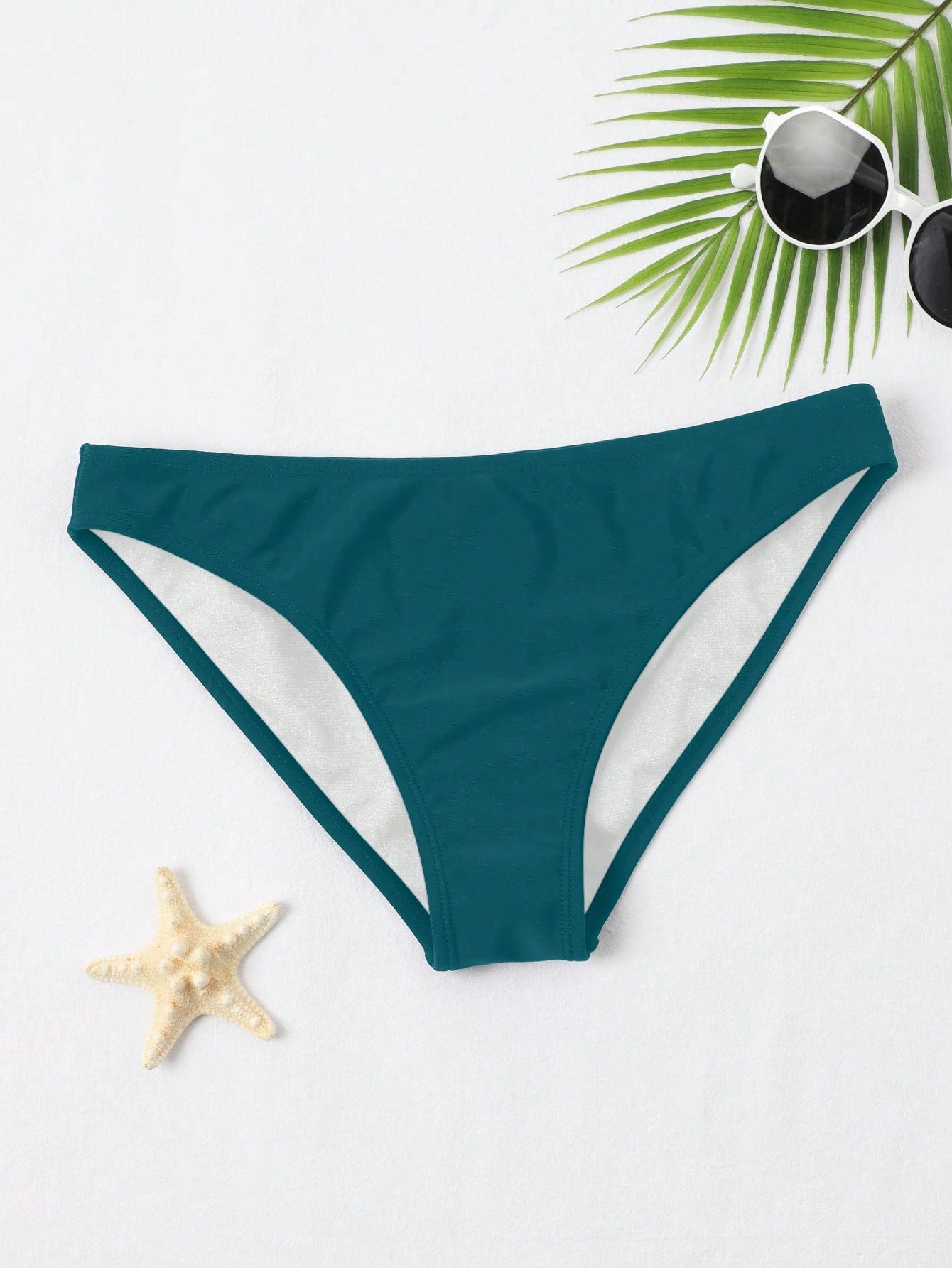 Swim Summer Beach Solid Color Bikini Bottom, Suitable For Vacation And Swimming Pool