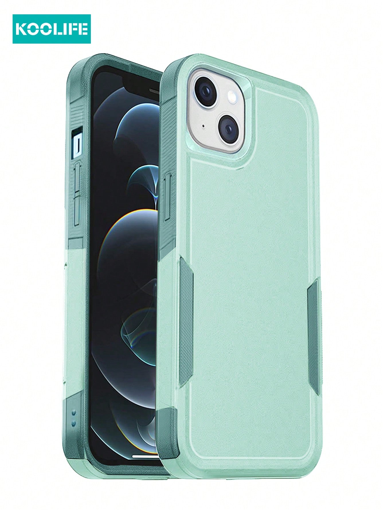 Koolife 1Pc Double Layer Anti-Fall Shockproof High-End Business Phone Case Compatible With Apple IPhone 12/12 Pro/12 Pro Max/13/13 Pro/13 Pro Max/14/14 Plus/14 Pro/14 Pro Max/15/15 Pro/15 Plus/15 Pro Max