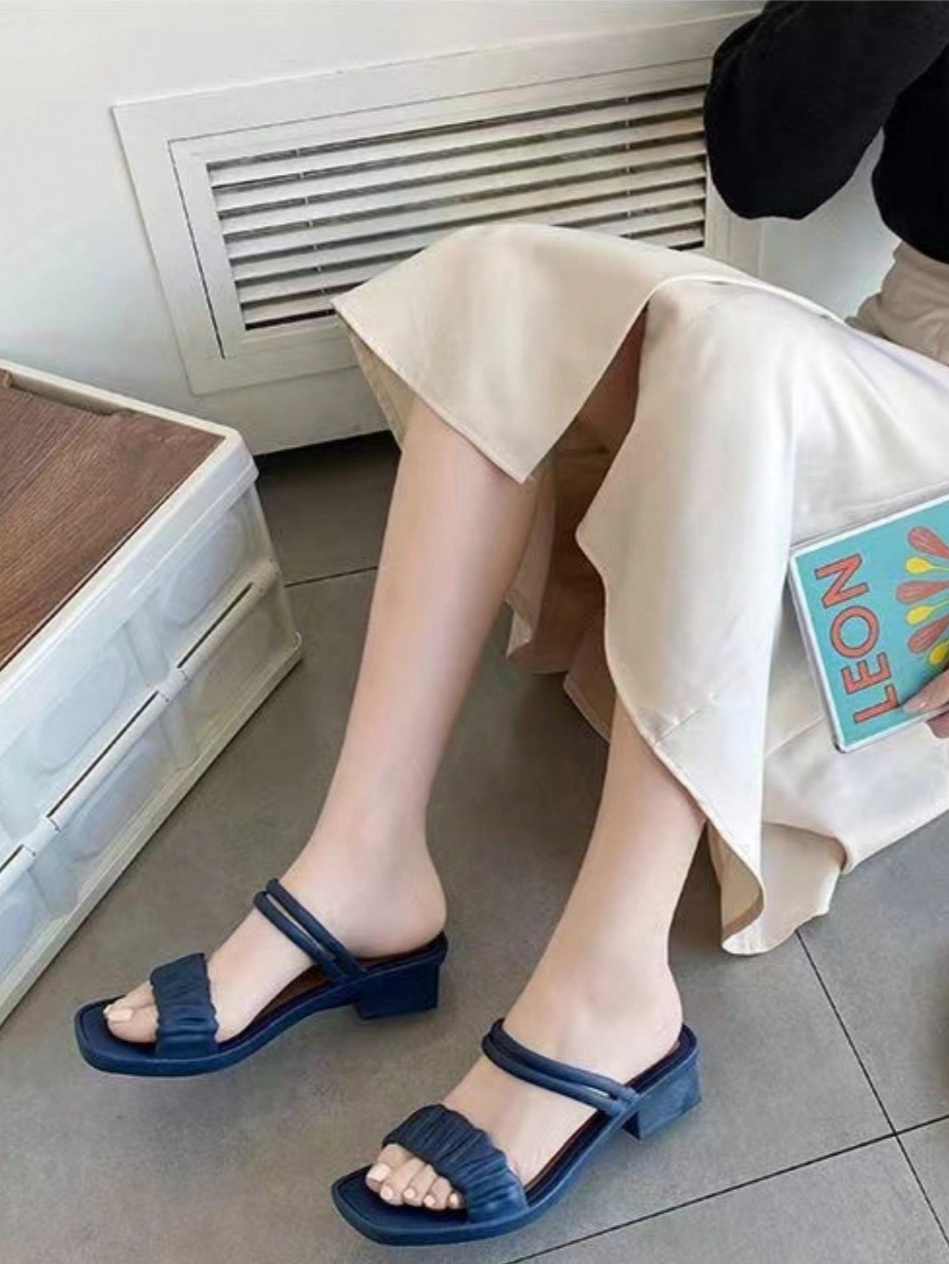 Women's Blue Pink Wedges Spring And Summer Sandals Casual Fashion Personality Slippers