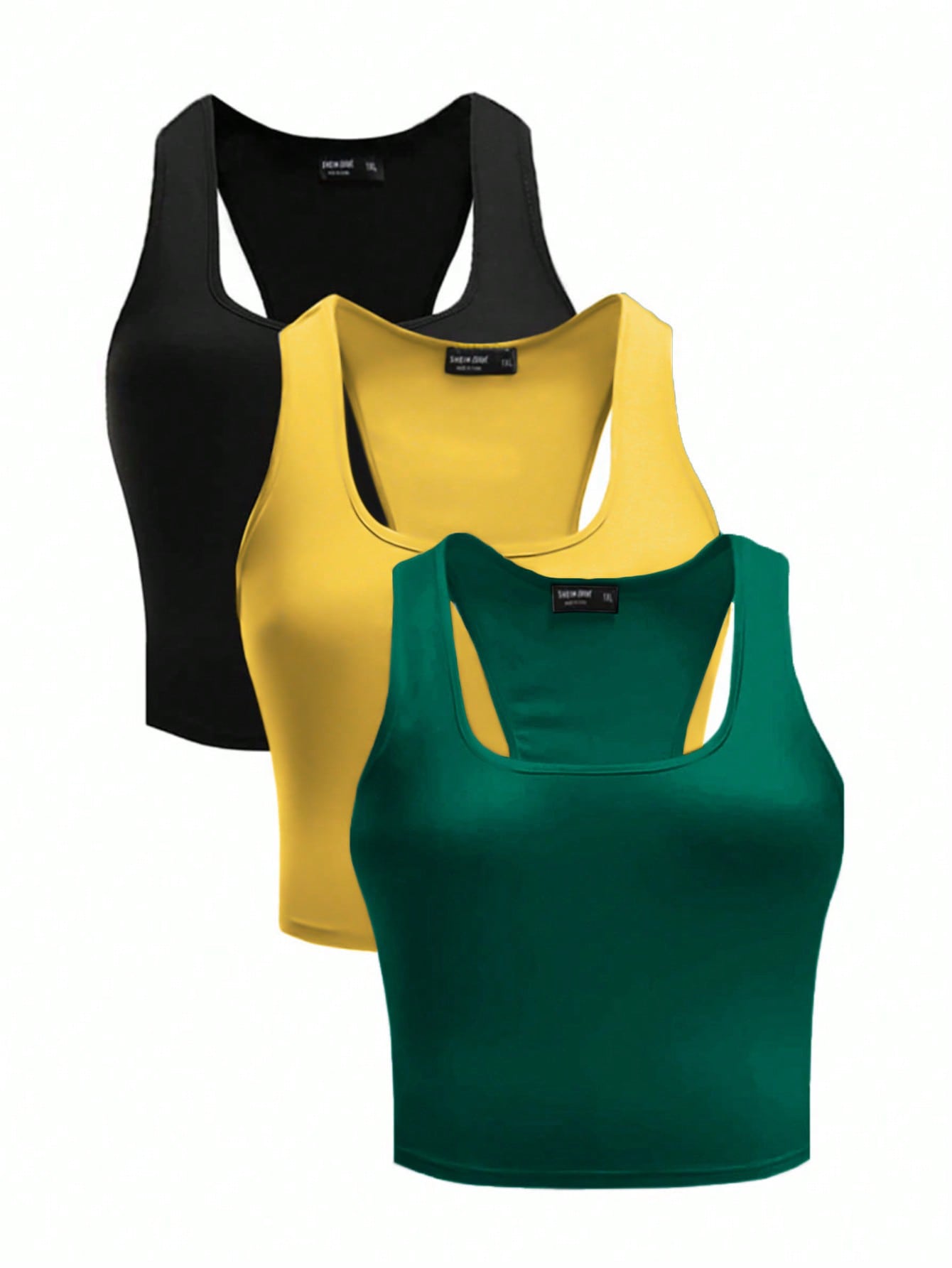 Plus 3Pack Scoop Neck Tank Top