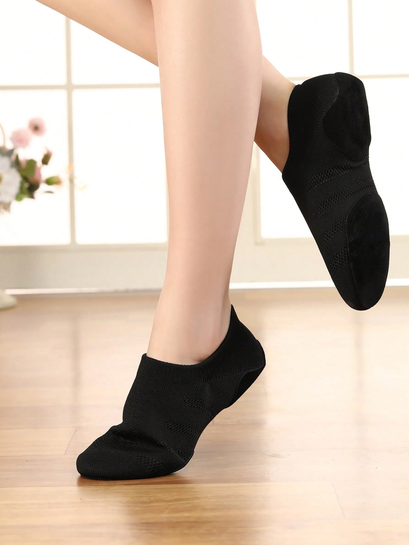 Girls Ballet Shoes, Lightweight And Breathable Practice Shoes, Knitted Flat Shoes, Yoga Shoes, Boys Simple Dance Shoes