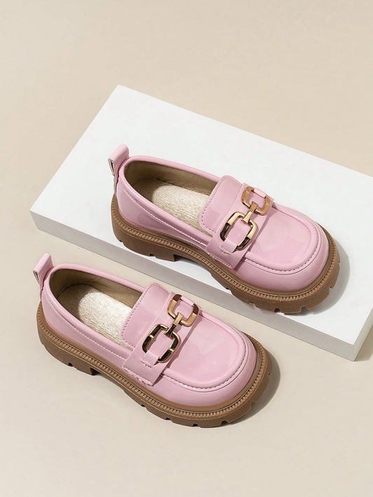 Little Girls' Waterproof Lightweight Flat Shoes, Princess British Style Loafers, For All Seasons