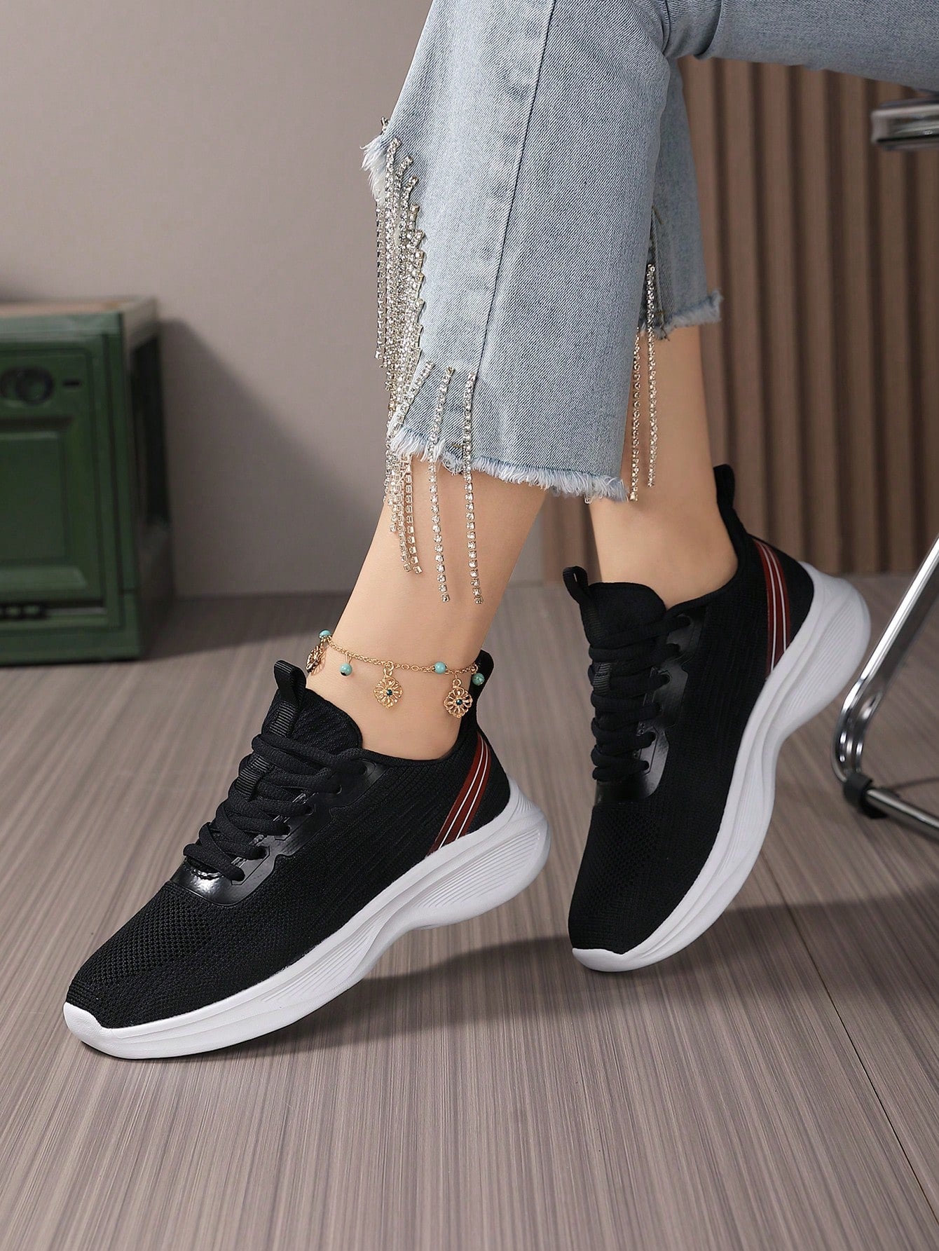 Women's Soft, Wear-Resistant, Comfortable, Round-Toe, Lace-Up Running Shoes, Suitable For Casual Wear, Summer Daily Light And Breathable Sports Shoes