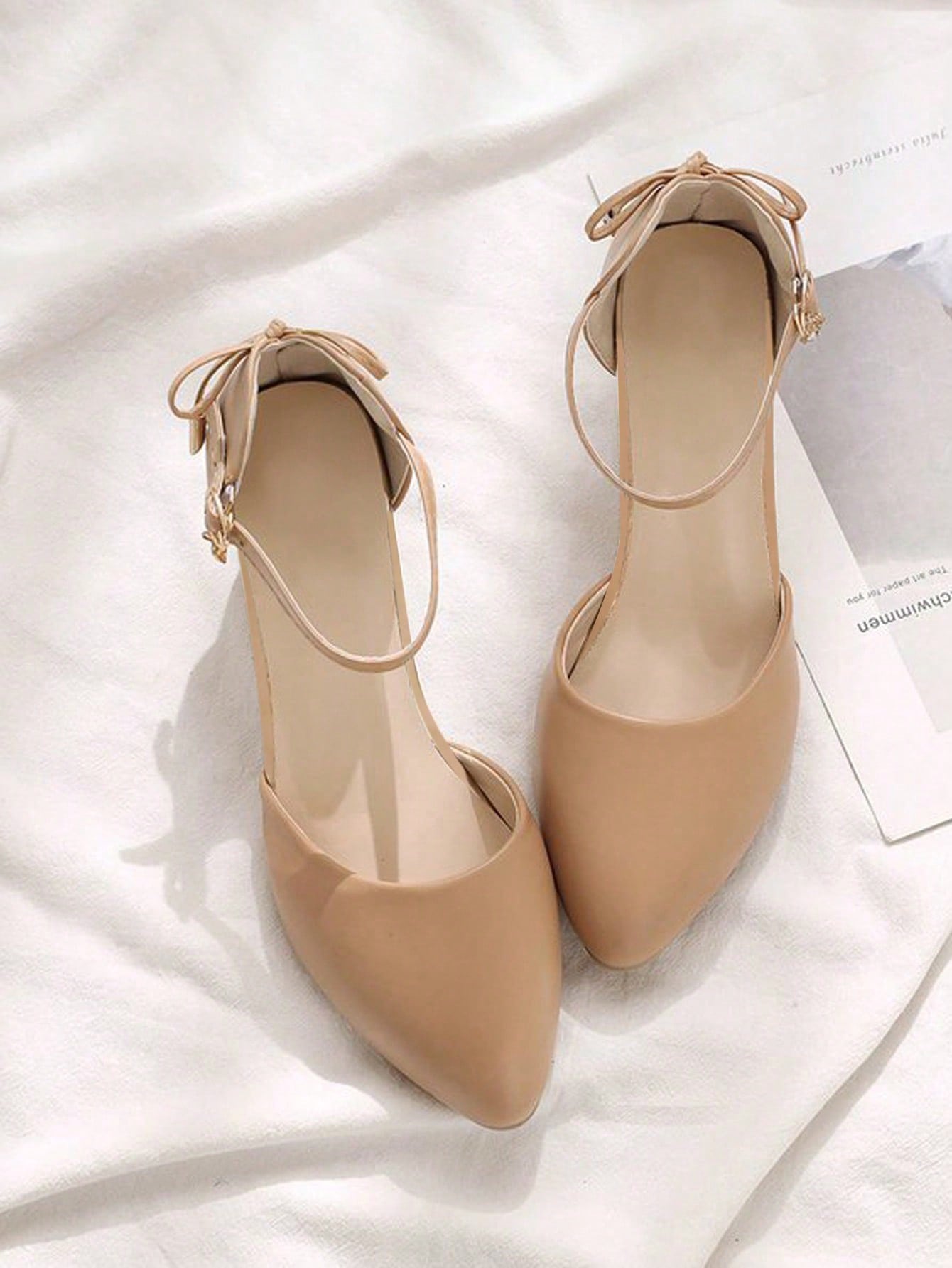 Bowknot Thick Heels Women's High Heels, New Closed Toe Sandals, Versatile Shoes For Summer 2024, Summer Vacation Shoes, Summer Sale