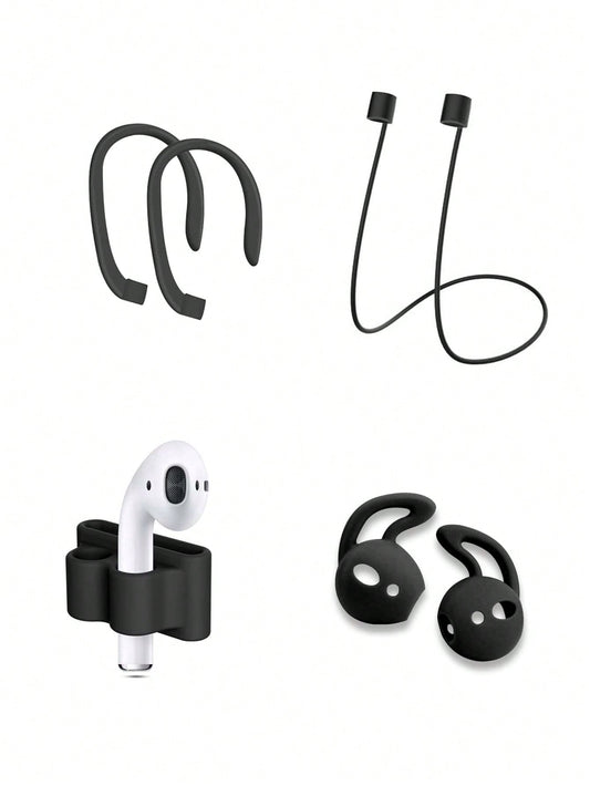 4pcs Silicone Earphone Anti-lost Rope Set