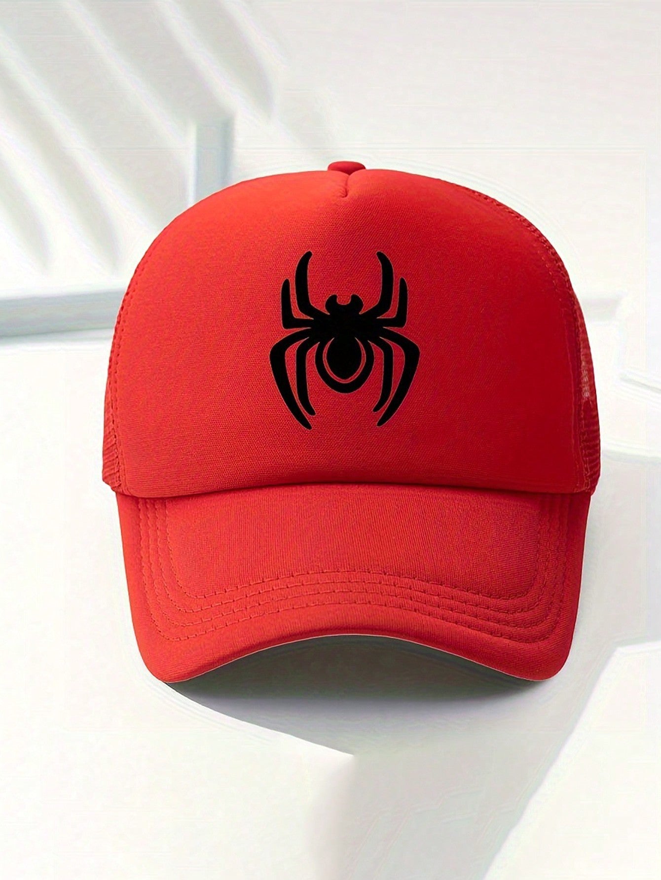 1pc Cute Spider Web Pattern Baseball Cap For Children, Sun Protection Adjustable Cap With Brim