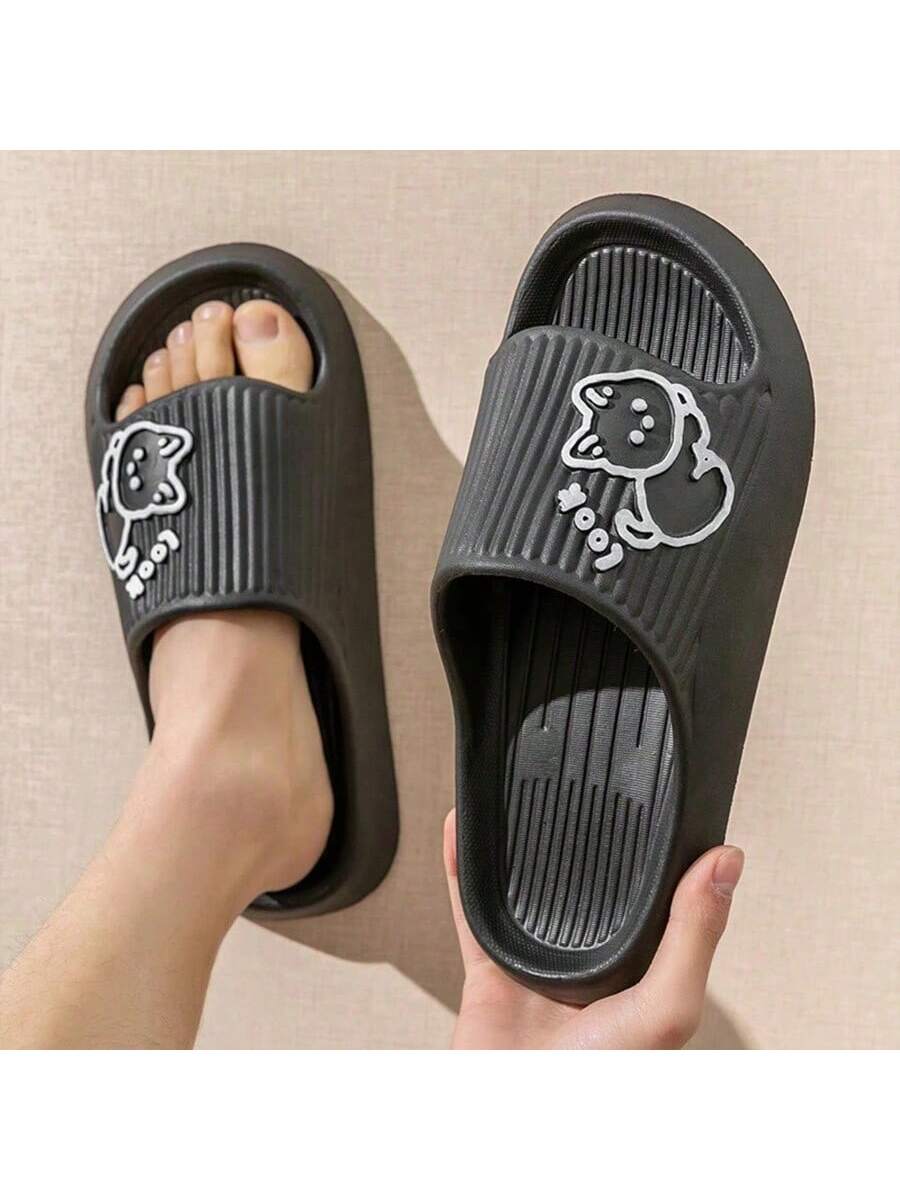 Cartoon Cat Home Comfortable Lightweight Slippers, Anti-Skid Bathroom Women's Sandals