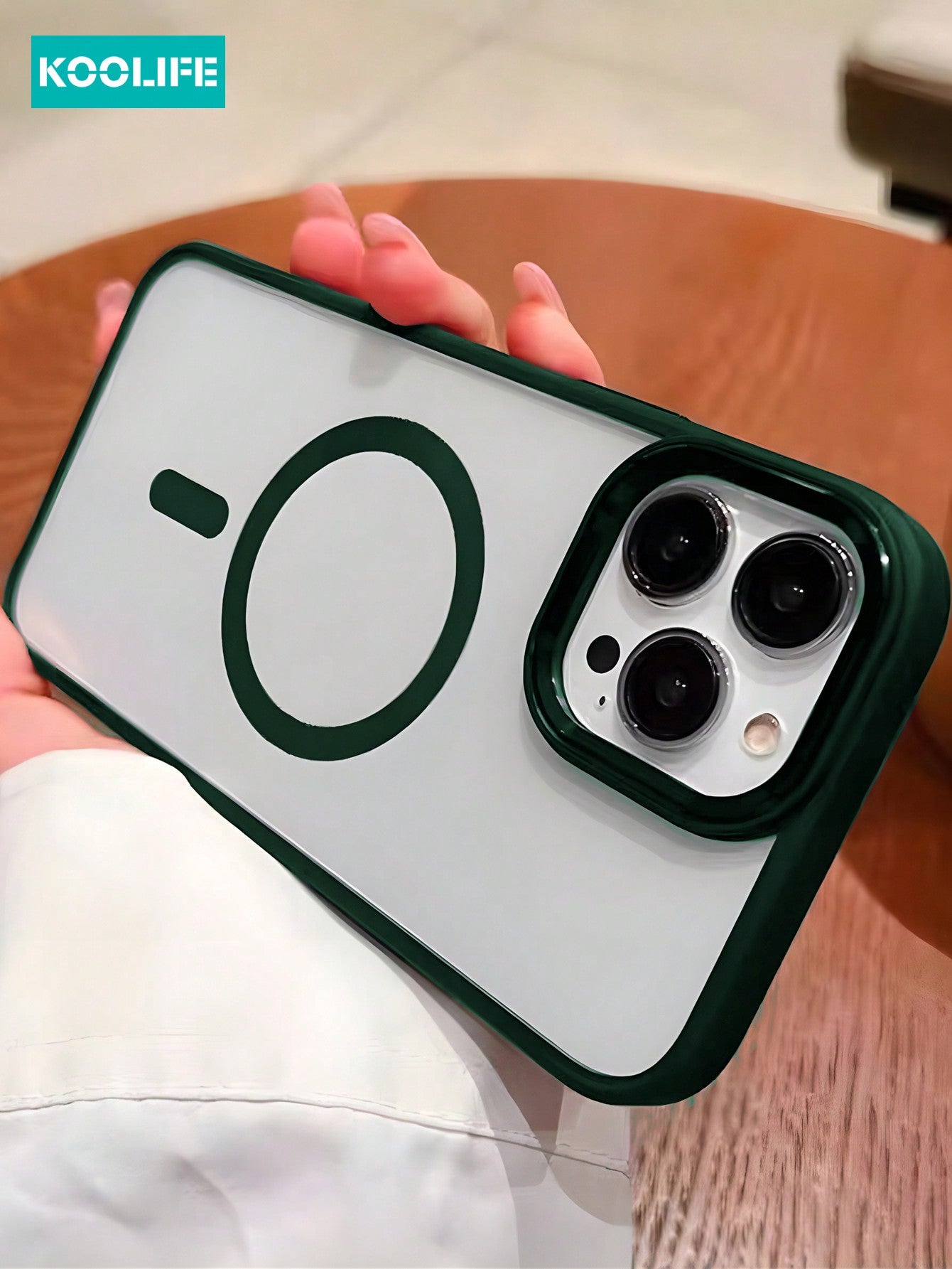 Koolife 1pc Thickened Anti-Fall TPU+PC Magnetic Protective Case Compatible With IPhone 11/12/13/14/15 Pro Max - Ultimate Protection, Transparent Material To Show Original Color