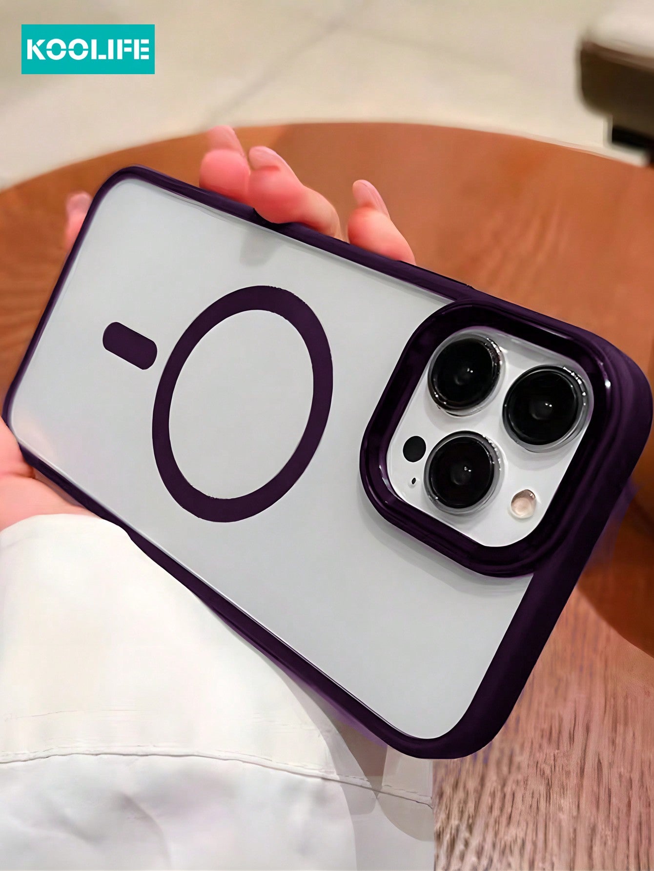 Koolife Ultimate Protection Thickened Anti-Fall TPU+PC Magnetic Protective Case Compatible With IPhone 11/12/13/14/15 Pro Max - Transparent Material Restores True Machine Color