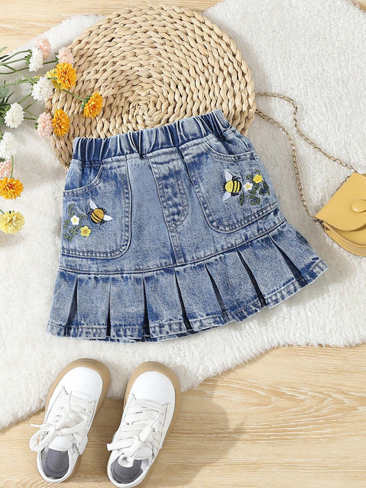 Young Girl Casual Simple And Comfortable Denim Skirt