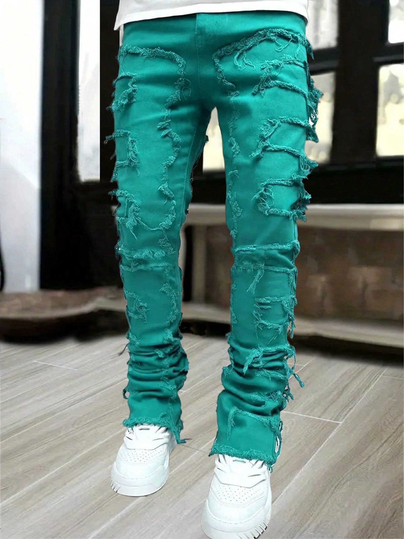 Men's Creative Tassel Design Denim Jeans