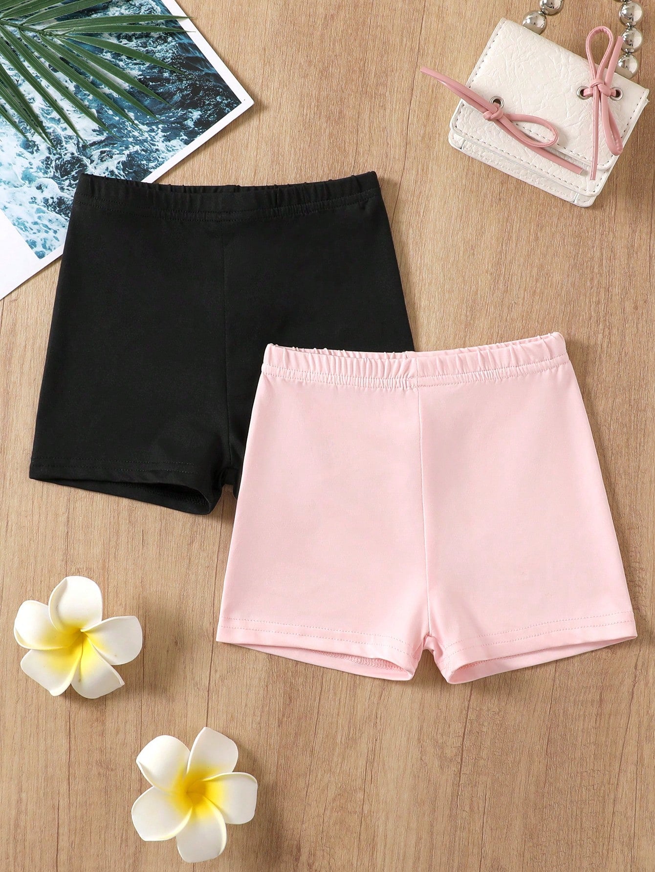 Young Girl 2pack Solid Biker Shorts