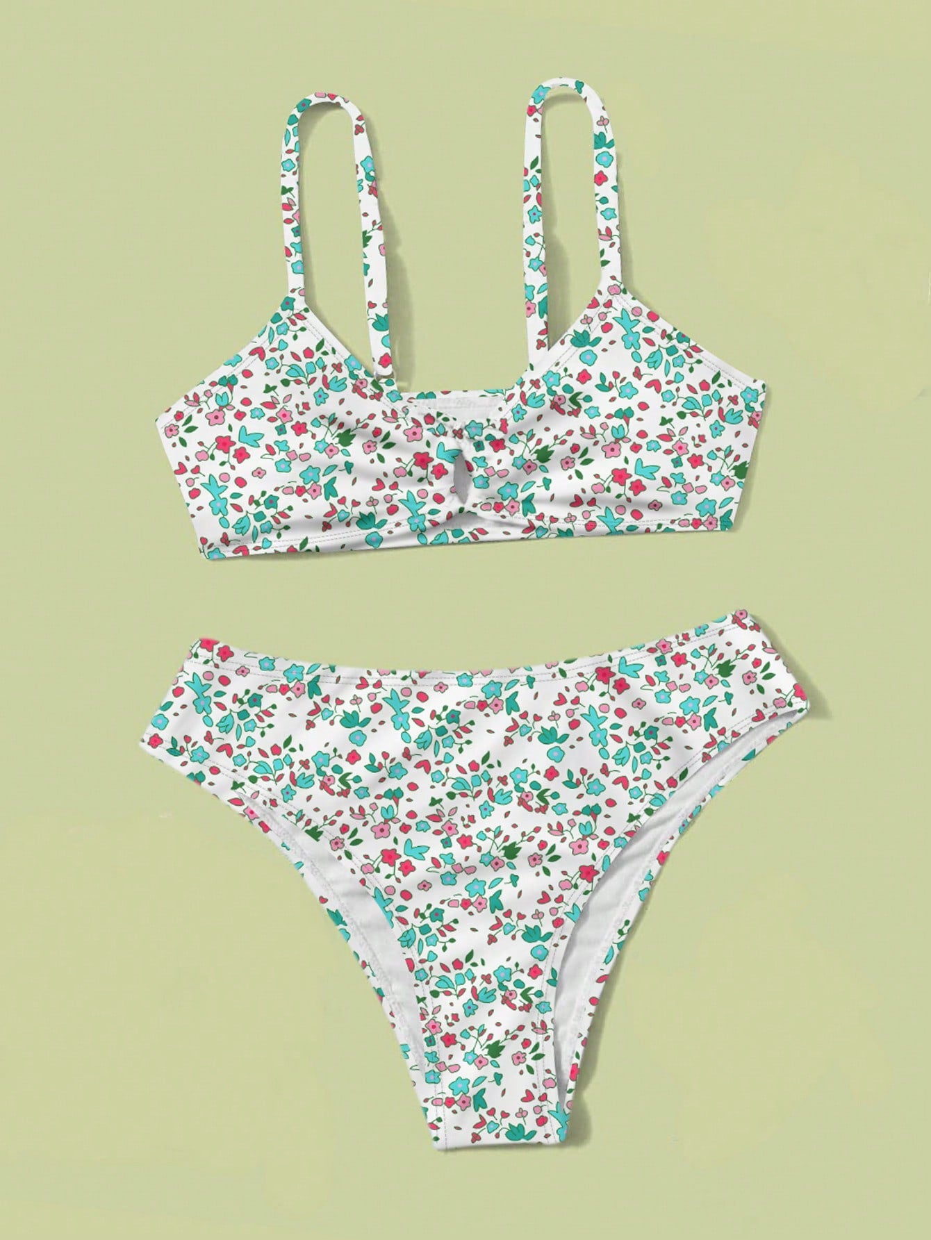 Teen Girls Ditsy Floral Bikini Set Summer Beach