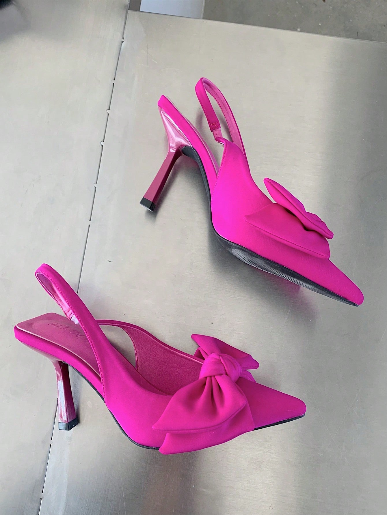 Women Shoes Red High Heels Pointed Toe Shoes With Thin Heels & Ankle Straps, Fashionable Bowknot Suede Leather New Arrival