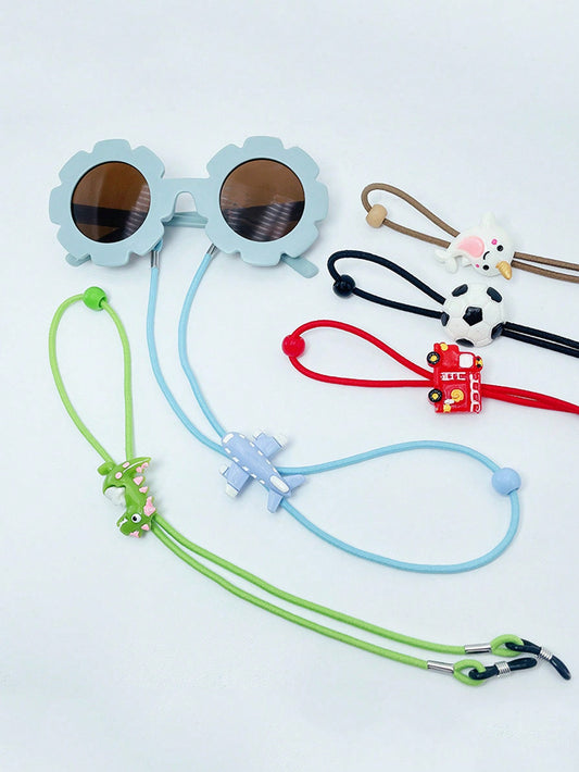 Children's Sunglasses Holder Strap, Fashion Eyewear Retainer With Adjustable Cartoon Chain, Anti-Slip Eyeglass Strap