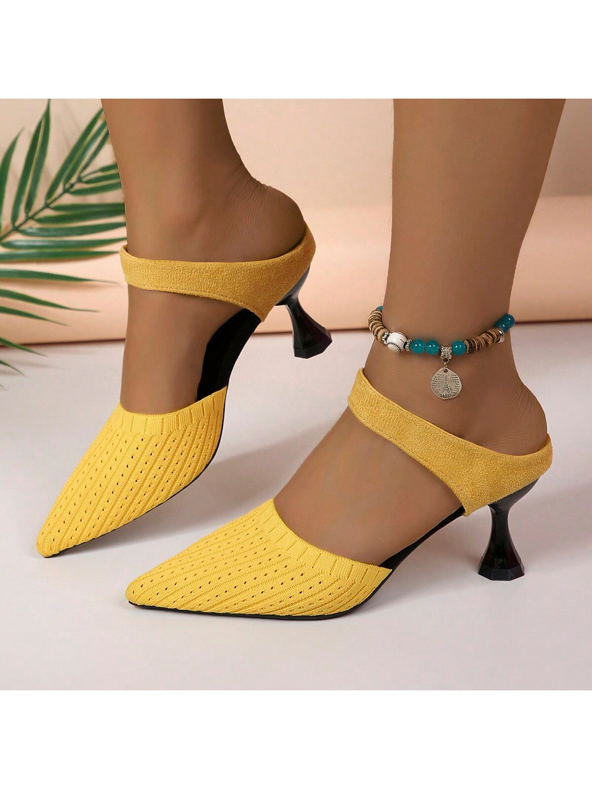 Women's High Heel Pointed-Toe Sandals, Fashionable Design, Suitable Heel Height, Ideal For Business Meetings, Home Relaxation, Entertainment Parties