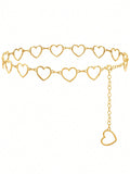 1pc Bohemian Style Fashionable Heart Shaped Vintage Waist Chain, Suitable For Daily Wear For Girls And Women