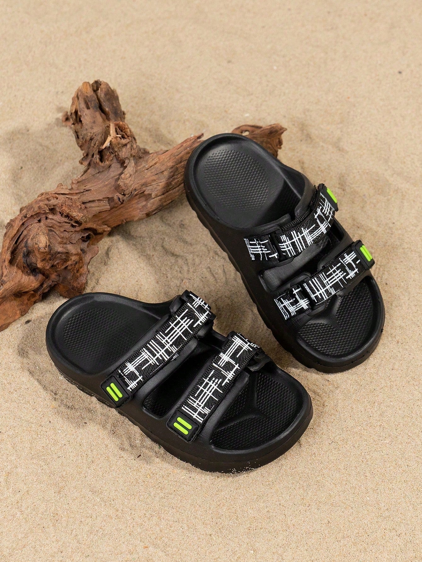 2024 New Children Outdoor/Beach EVA Slipper, Unisex Toddler Indoor Slip-On Hook-And-Loop Sandal For Summer