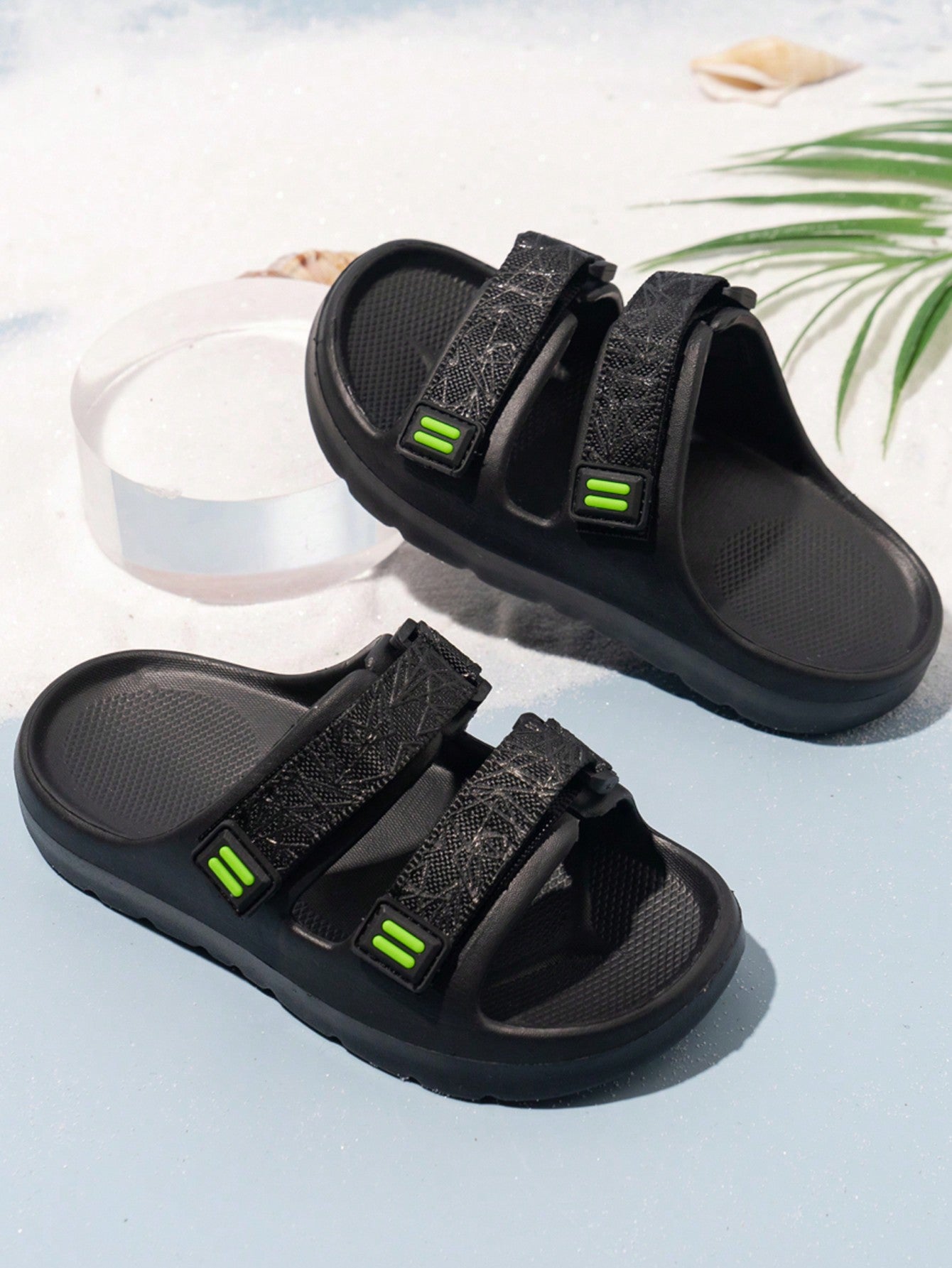 2024 New Children Outdoor/Beach EVA Slipper, Unisex Toddler Indoor Slip-On Hook-And-Loop Sandal For Summer