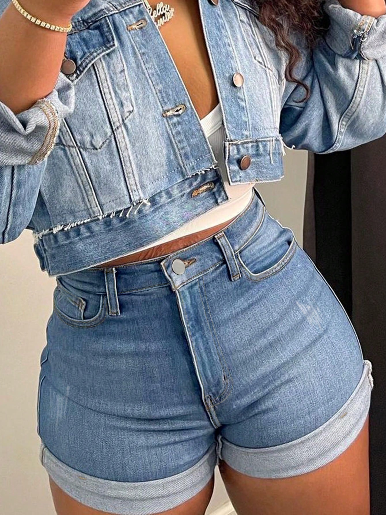 Simple All-Match Casual Denim Shorts