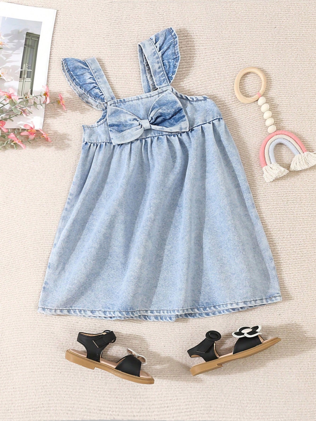 Young Girl Simple Casual Comfortable Denim Dress