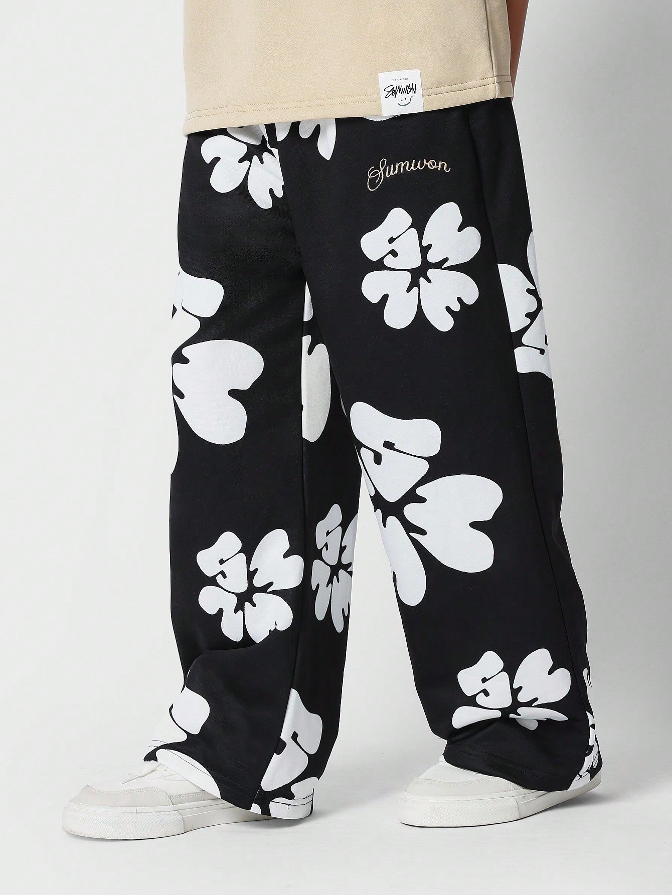 Tween Girls Jogger With All Over Flock Print Back To School