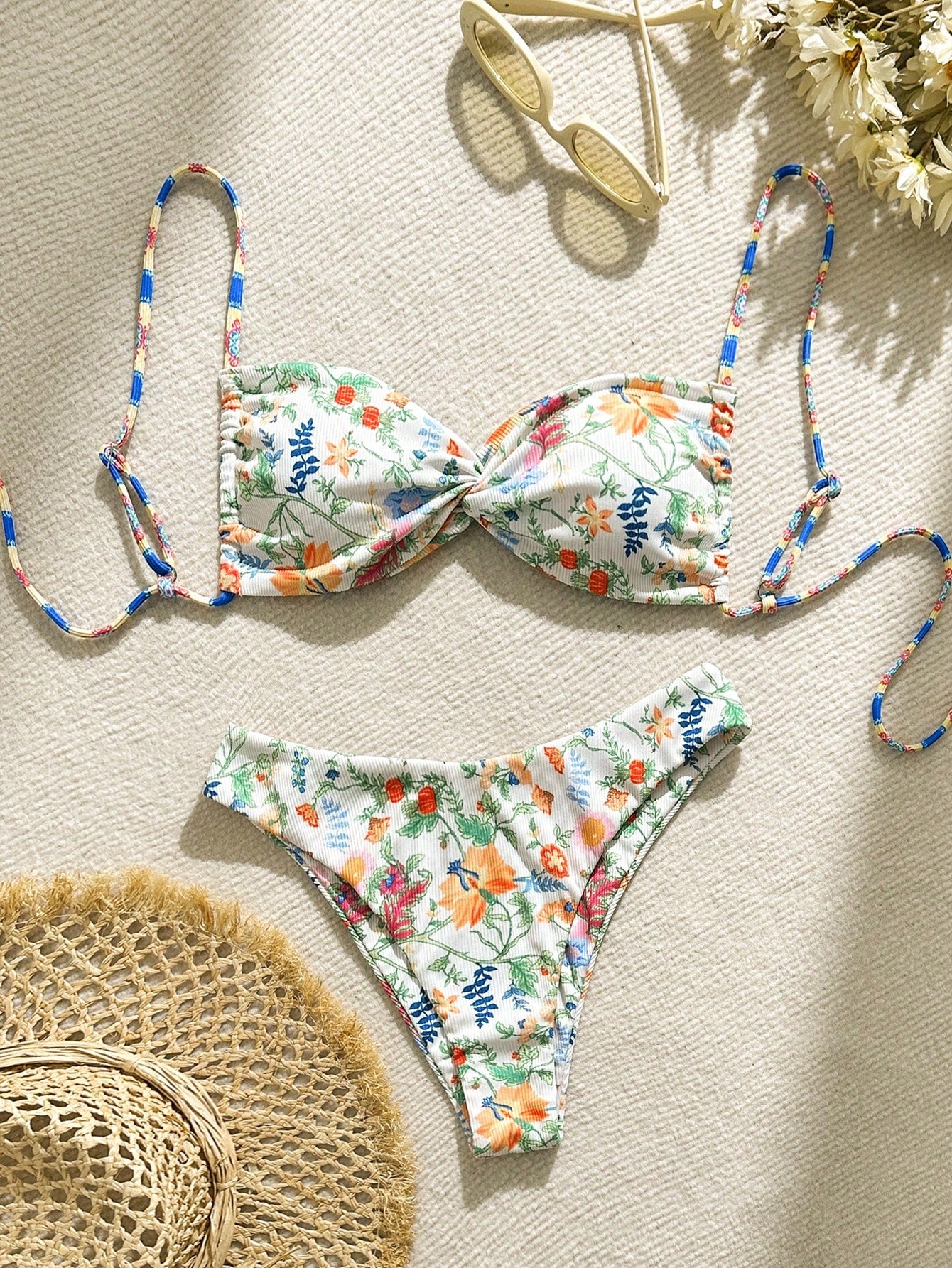 Women's Floral Printed Bikini Set, Random Print